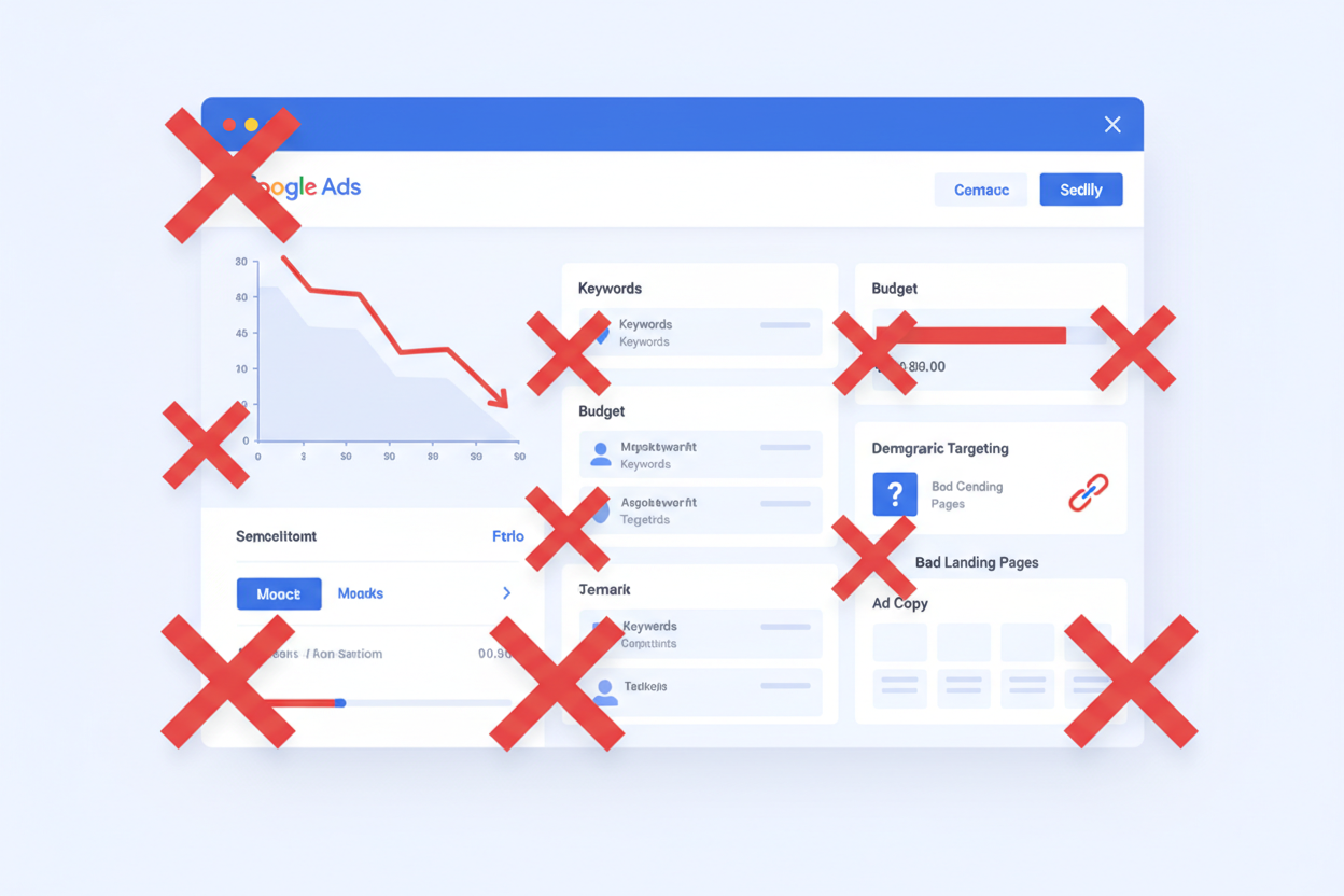 7 Google Ads Mistakes Shopify Store Owners Keep Making - visual guide